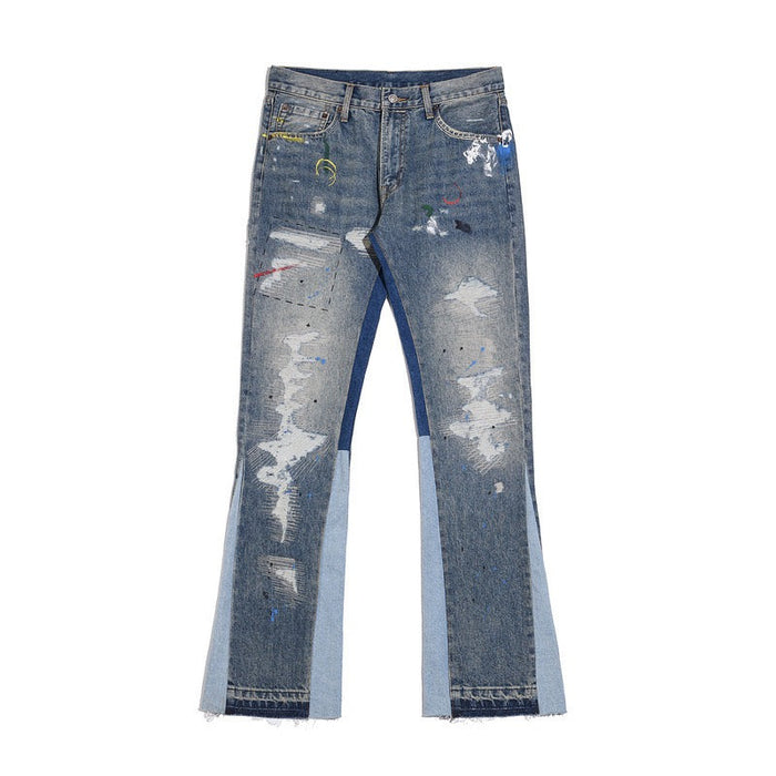 "Wavy" Flared Denim