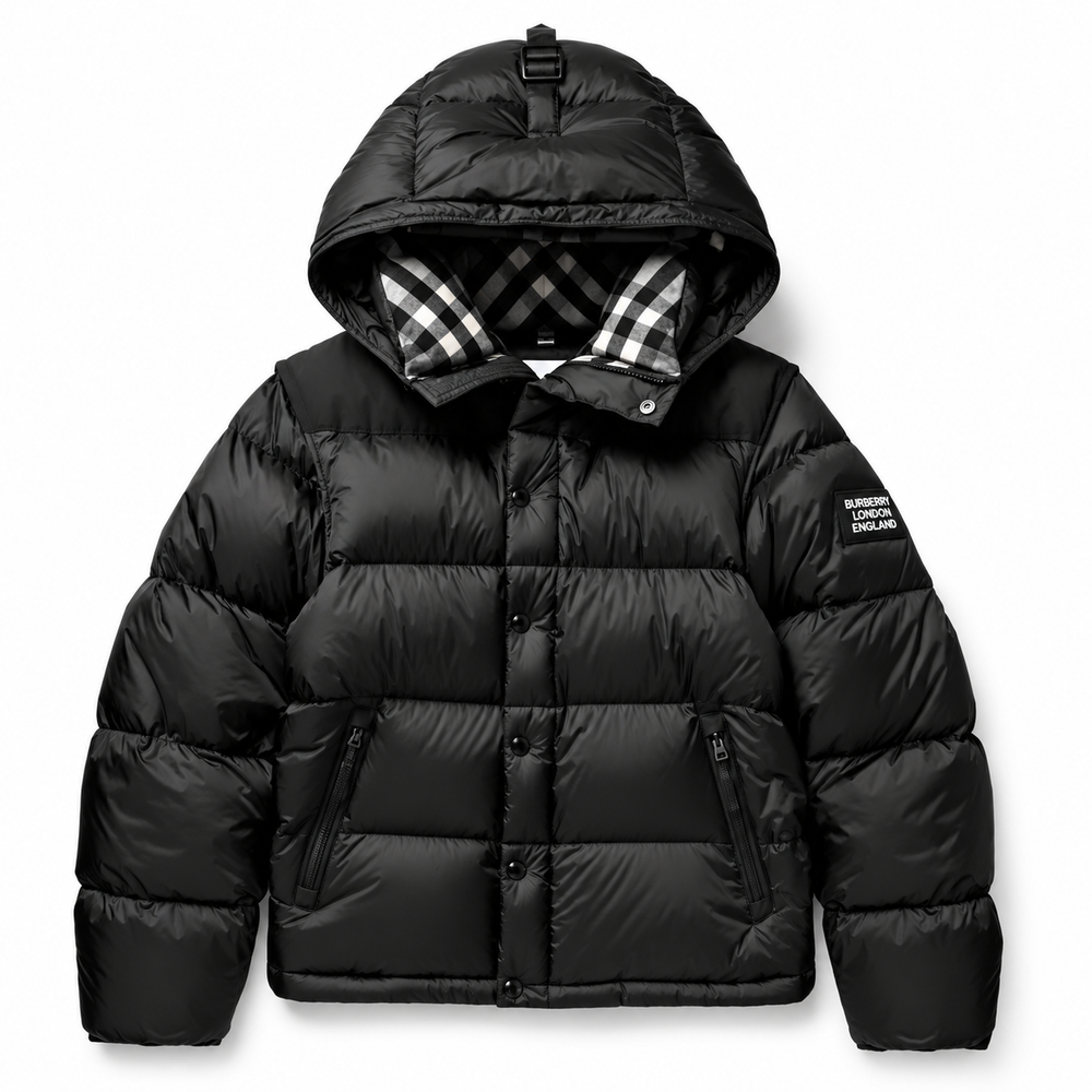Berry Black Puffer Jacket