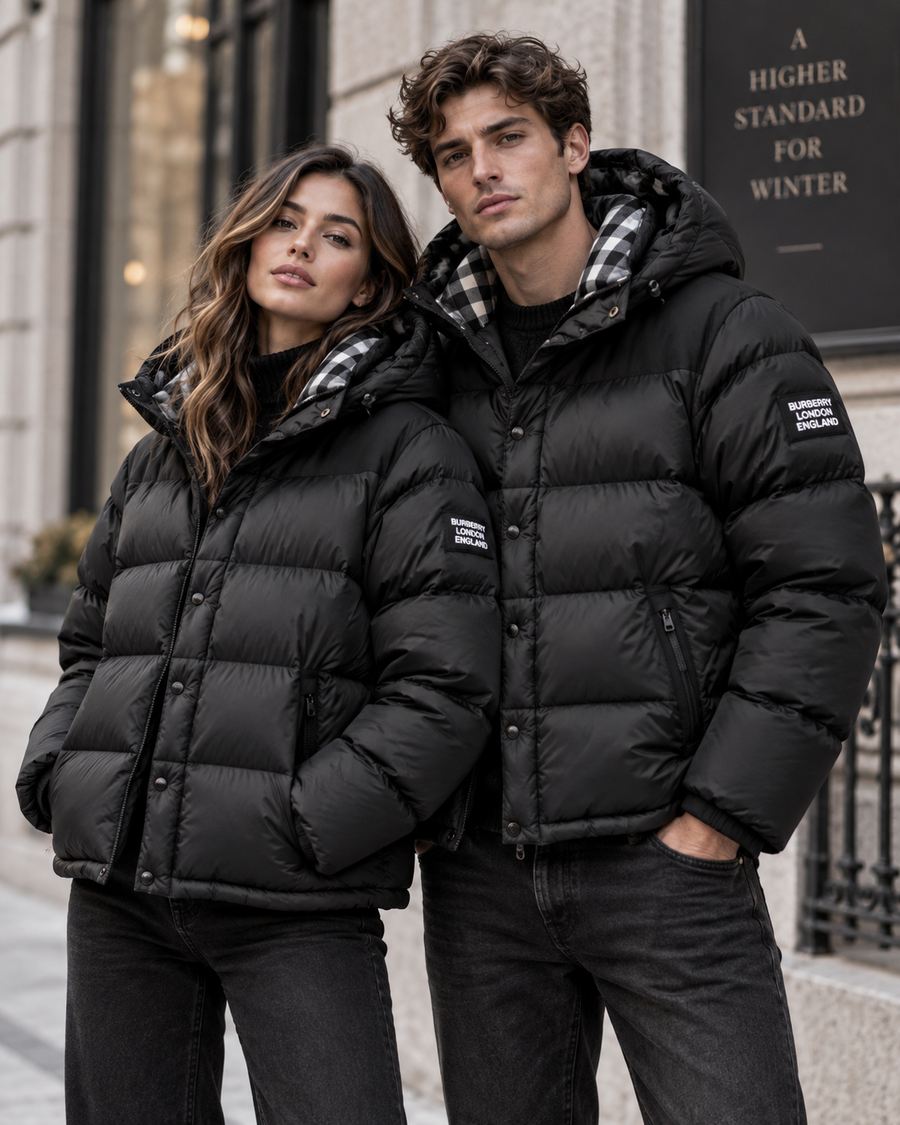 Berry Black Puffer Jacket