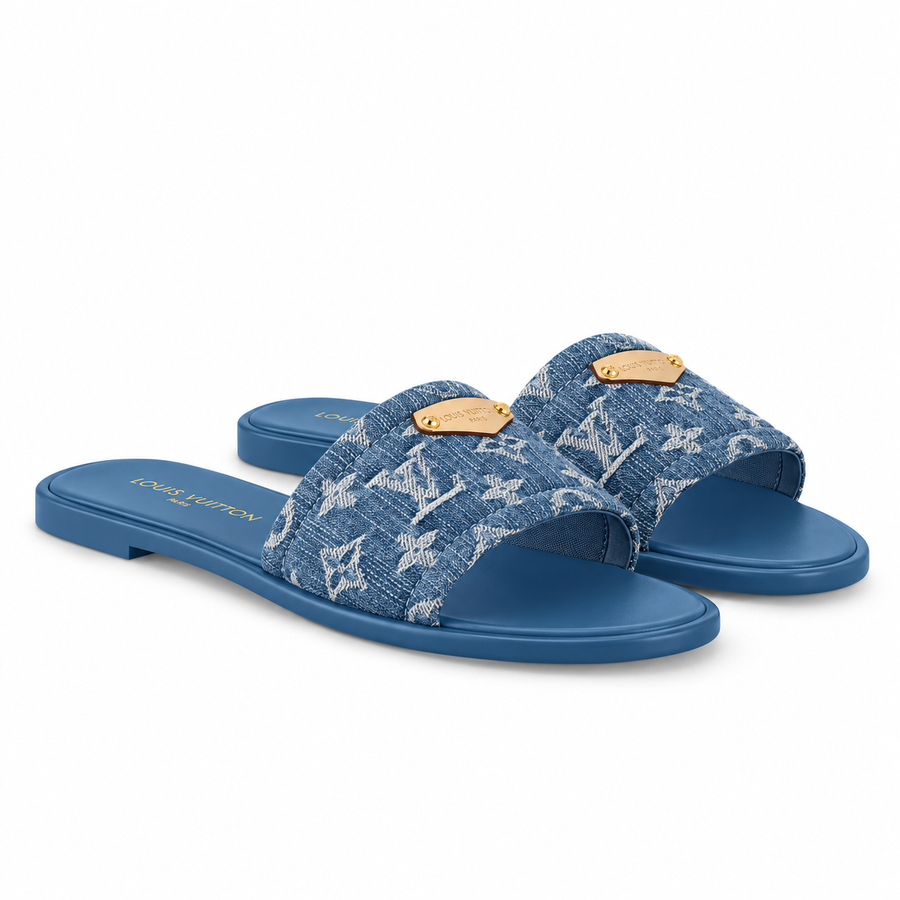 “LV“ Denim Sandalen