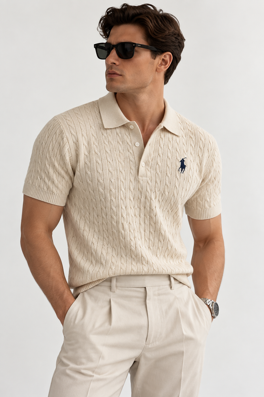 RL Cable Knit Polo