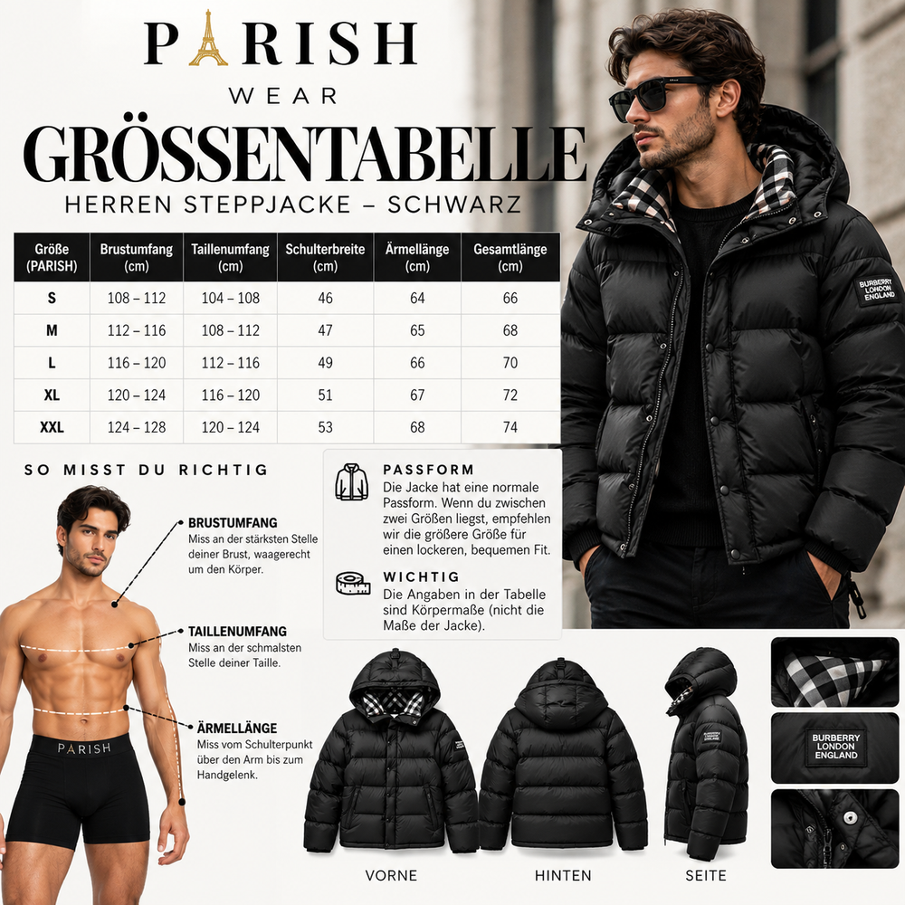 Berry Black Puffer Jacket