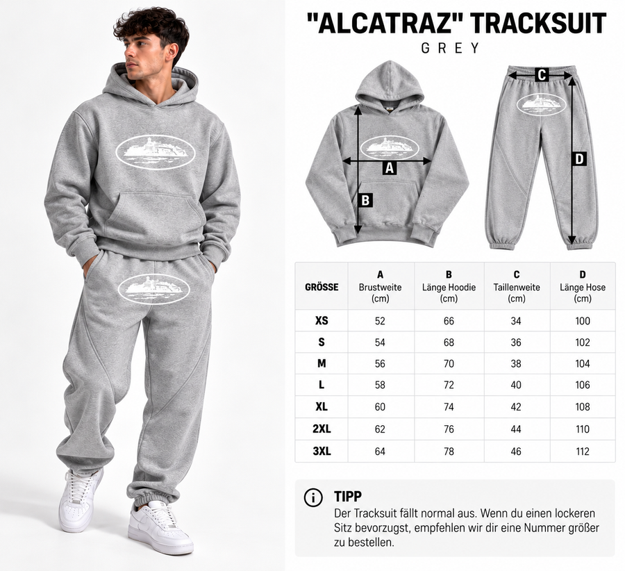 "Alcatraz" Tracksuit Grey