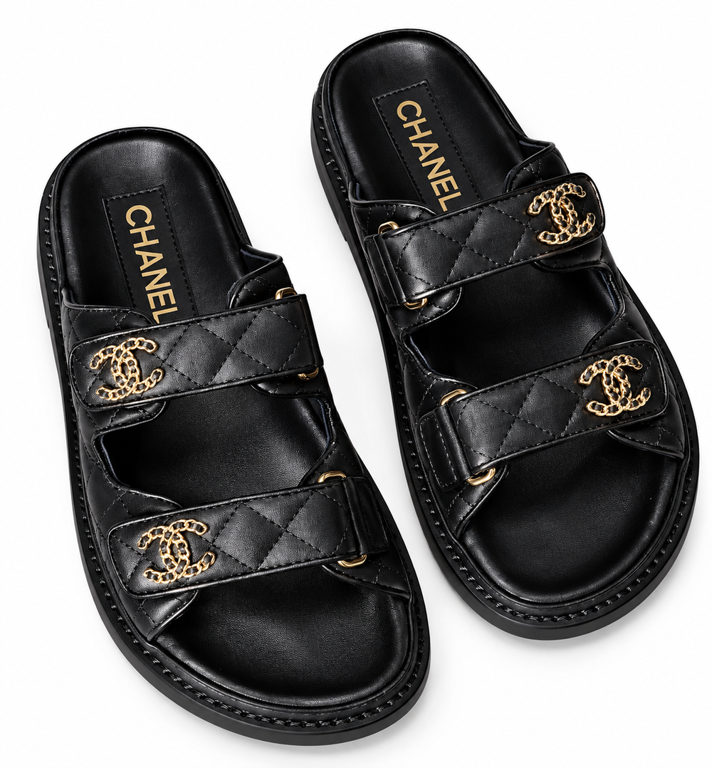 "CC" Strap Sandals